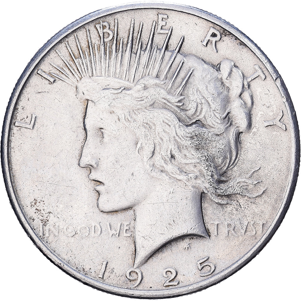 United States, Dollar, Peace, 1925, U.S. Mint, Silver, AU(50-53), KM:150