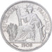 French Indochina, Piastre, 1908, Paris, Silver, AU(55-58), Lecompte:291, KM:5a.1