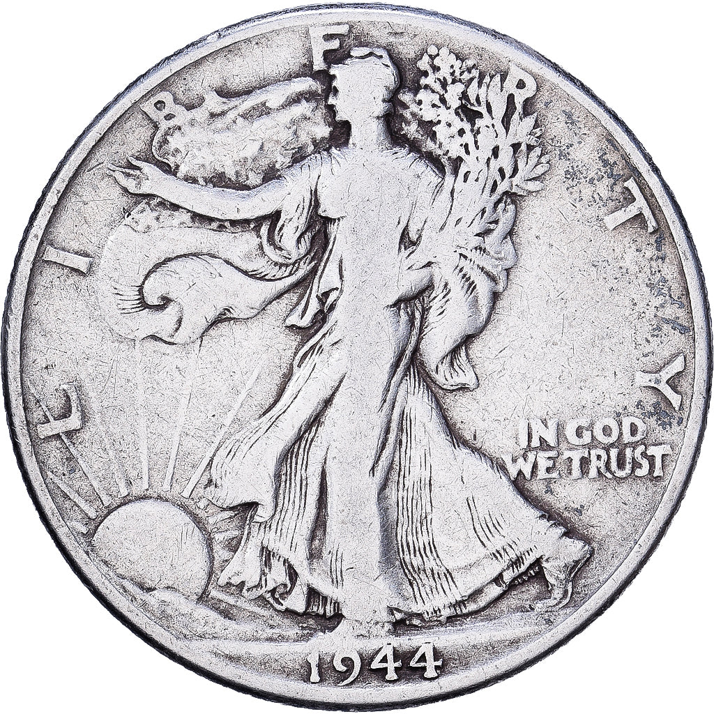 United States, Half Dollar, Walking Liberty, 1944, U.S. Mint, Silver, VF(30-35)