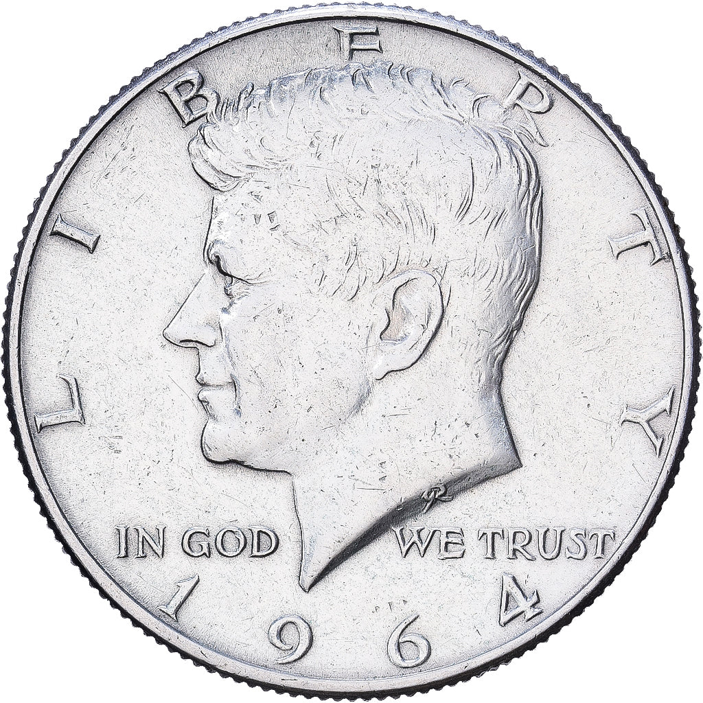 United States, Half Dollar, Kennedy, 1964, U.S. Mint, Silver, AU(50-53), KM:202