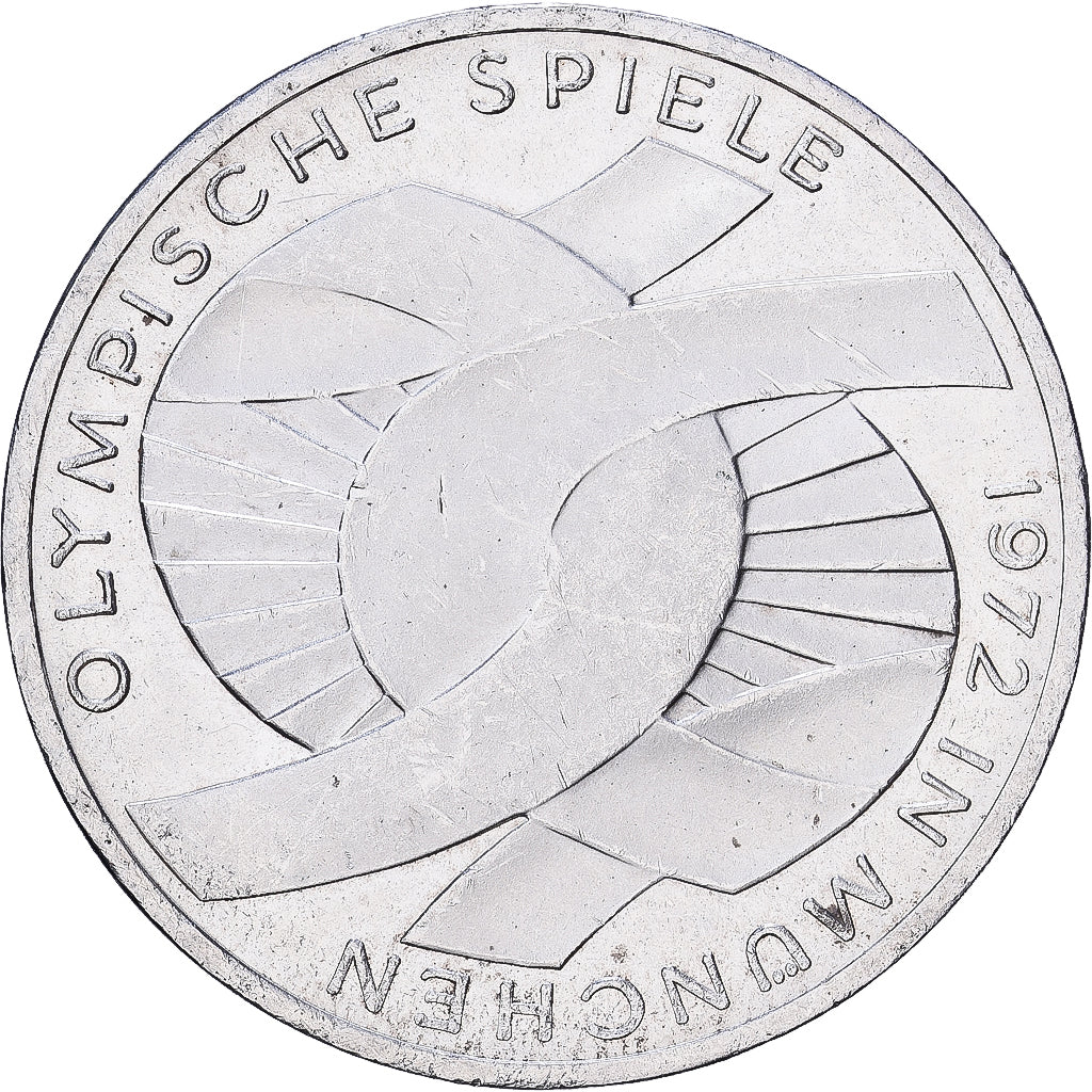 Bundesrepublik Deutschland, 10 Mark, 1972, Hambourg, Silber, VZ, KM:131