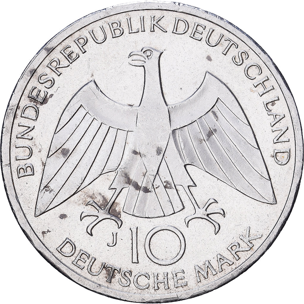 Bundesrepublik Deutschland, 10 Mark, 1972, Hambourg, Silber, VZ, KM:131