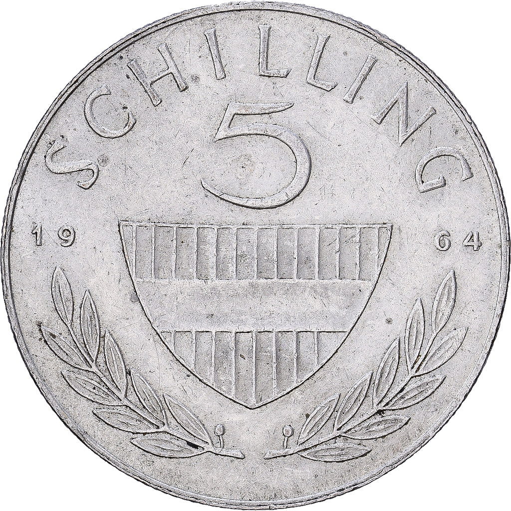 Austria, 5 Schilling, 1964, Srebro, AU(50-53), KM:2889