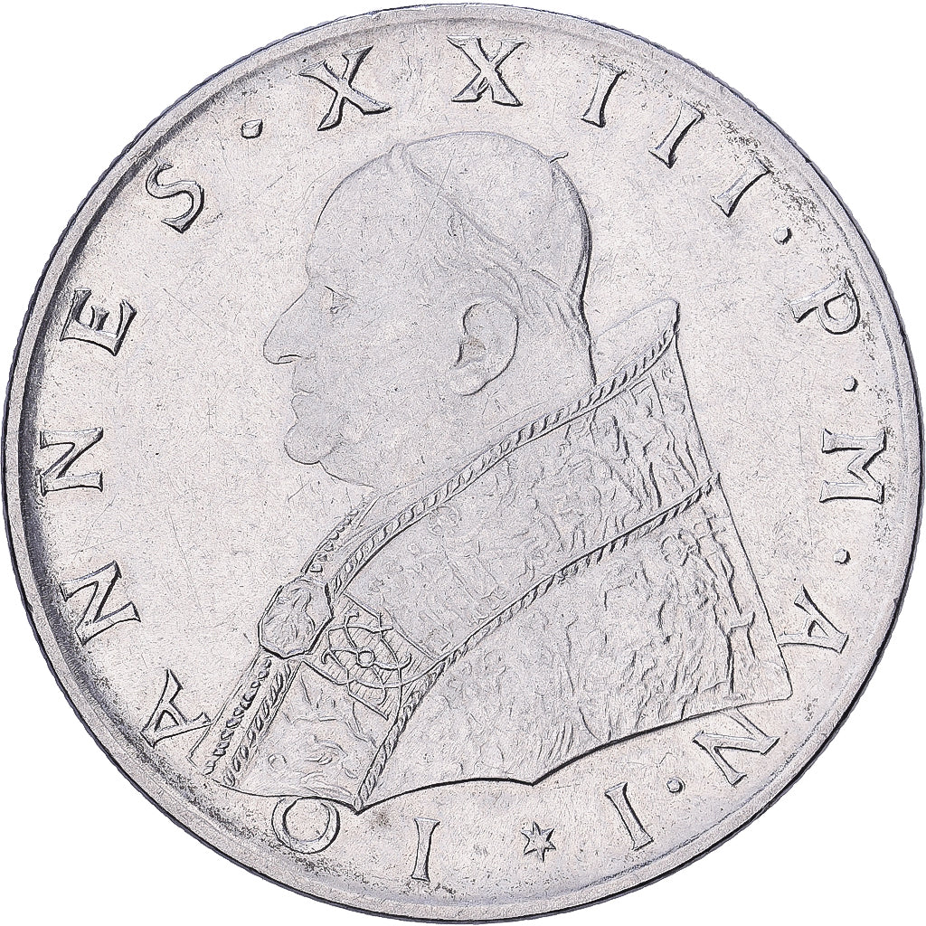Vatican, John XXIII, 100 Lire, 1959, Rome, Acier inoxydable, TTB+, KM:64.1