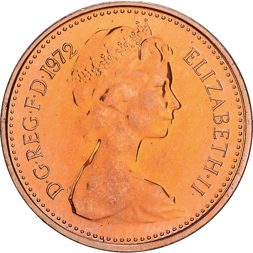 Grande-Bretagne, Élisabeth II, 1/2 New Penny, 1972, BU, Bronze, FDC, KM:914