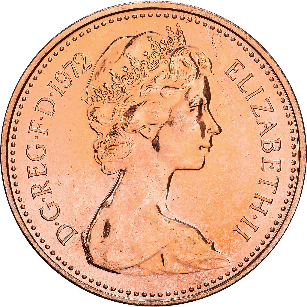 Groot Bretagne, Elizabeth II, New Penny, 1972, British Royal Mint, BU, Bronzen