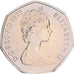 Great Britain, Elizabeth II, 50 New Pence, 1972, BU, Copper-nickel, MS(65-70)