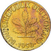 Federal Republic of Germany, 5 Pfennig, 1950, Karlsruhe, Brass Clad Steel
