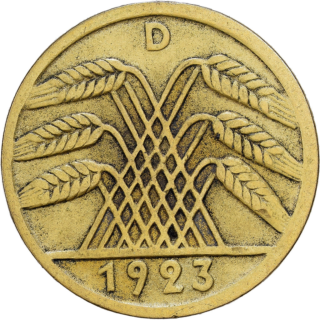 Deutschland, Weimarer Republik, 5 Rentenpfennig, 1923, Munich, Aluminum-Bronze