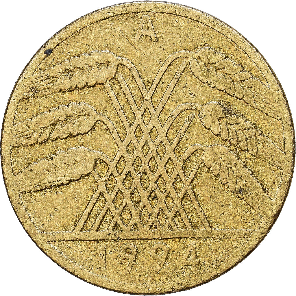 Deutschland, Weimarer Republik, 10 Rentenpfennig, 1924, Berlin, Aluminum-Bronze