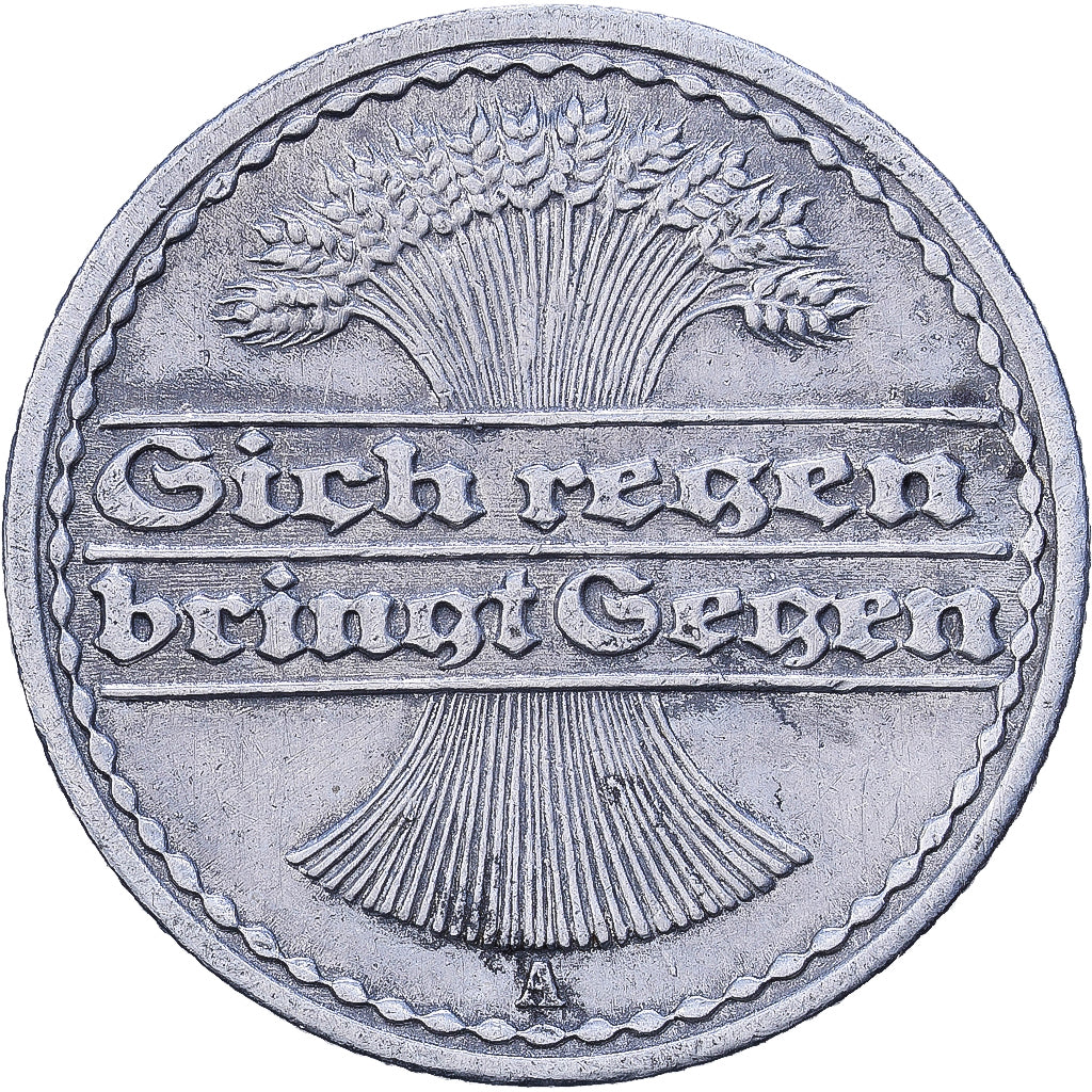Deutschland, Weimarer Republik, 50 Pfennig, 1921, Berlin, Aluminium, SS+, KM:27