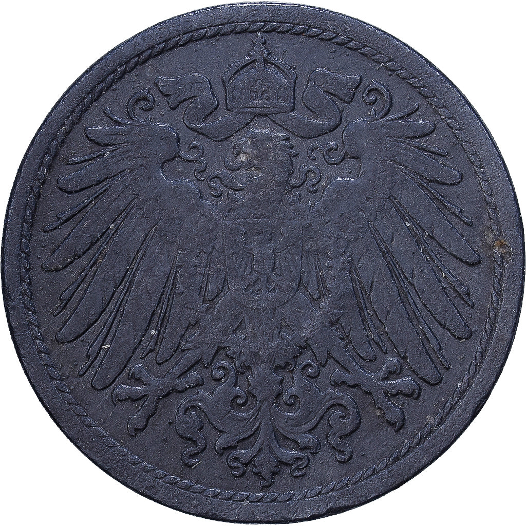 German Empire, 10 Pfennig, 1918, Zinc, EF(40-45), KM:26