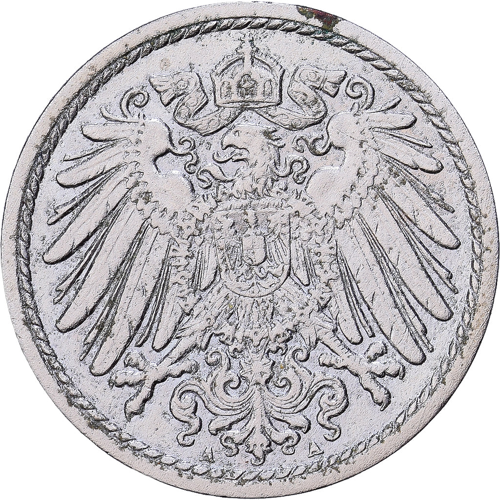 NIEMCY - IMPERIUM, Wilhelm II, 5 Pfennig, 1911, Berlin, Miedź-Nikiel