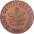 République fédérale d'Allemagne, Pfennig, 1949, Stuttgart, Cuivre plaqué