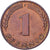 République fédérale d'Allemagne, Pfennig, 1949, Stuttgart, Cuivre plaqué