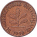 Federal Republic of Germany, Pfennig, 1950, Karlsruhe, Copper Plated Steel
