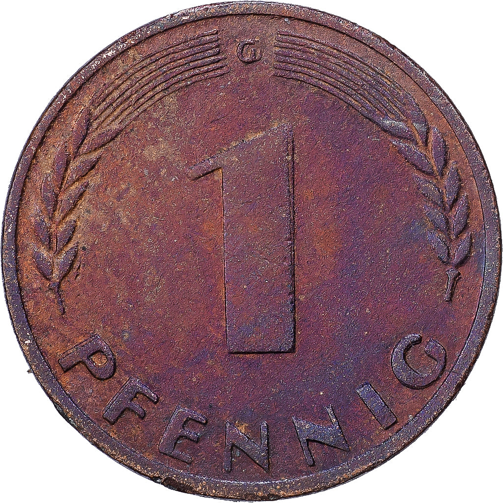Federal Republic of Germany, Pfennig, 1950, Karlsruhe, Copper Plated Steel