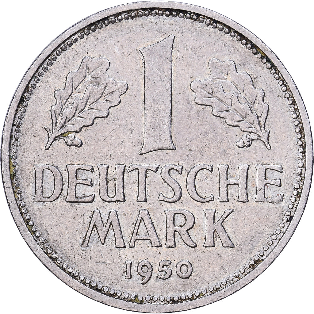 Bundesrepublik Deutschland, Mark, 1950, Munich, Kupfer-Nickel, SS, KM:110