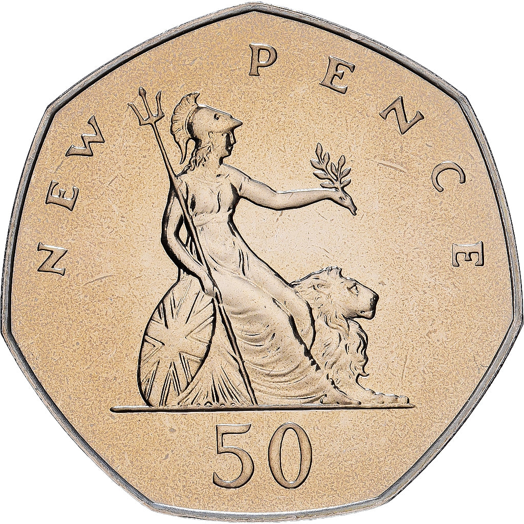 Großbritannien, Elizabeth II, 50 New Pence, 1977, BU, Kupfer-Nickel, STGL