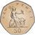 Wielka Brytania, Elizabeth II, 50 New Pence, 1977, BU, Miedź-Nikiel, MS(65-70)