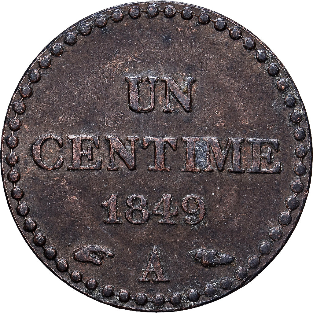 France, Centime, Dupré, 1849, Paris, Bronze, TTB, Gadoury:84, KM:754