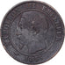 France, Napoléon III, 2 Centimes, 1855, Strasbourg, Bronze, TB+, Gadoury:103