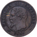 França, Napoleon III, 2 Centimes, 1855, Strasbourg, Bronze, VF(30-35)