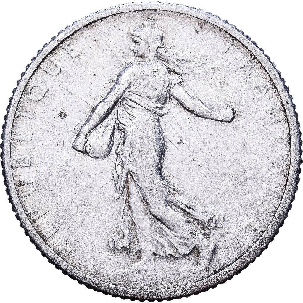 Francia, 2 Francs, Semeuse, 1916, Paris, Argento, BB+, Gadoury:467, KM:845.1