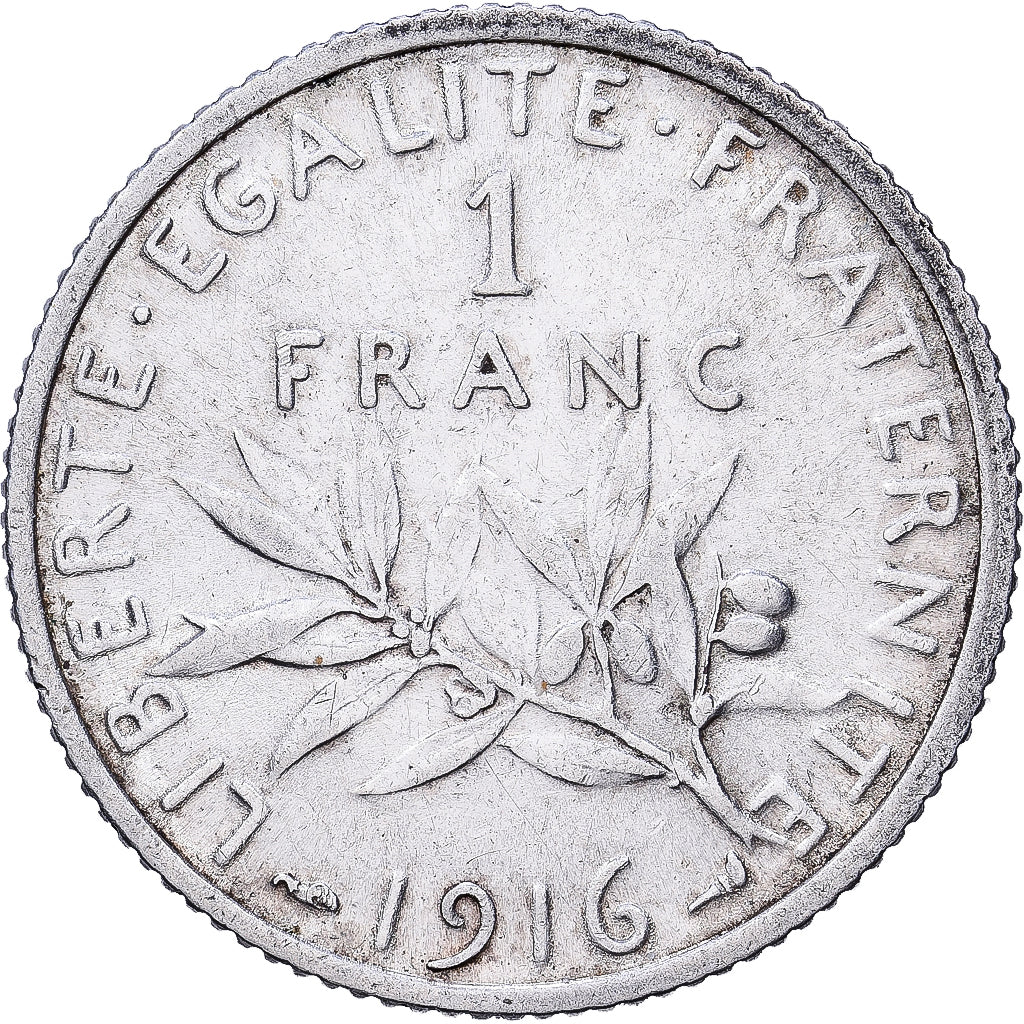 Francia, 2 Francs, Semeuse, 1916, Paris, Argento, BB+, Gadoury:467, KM:845.1
