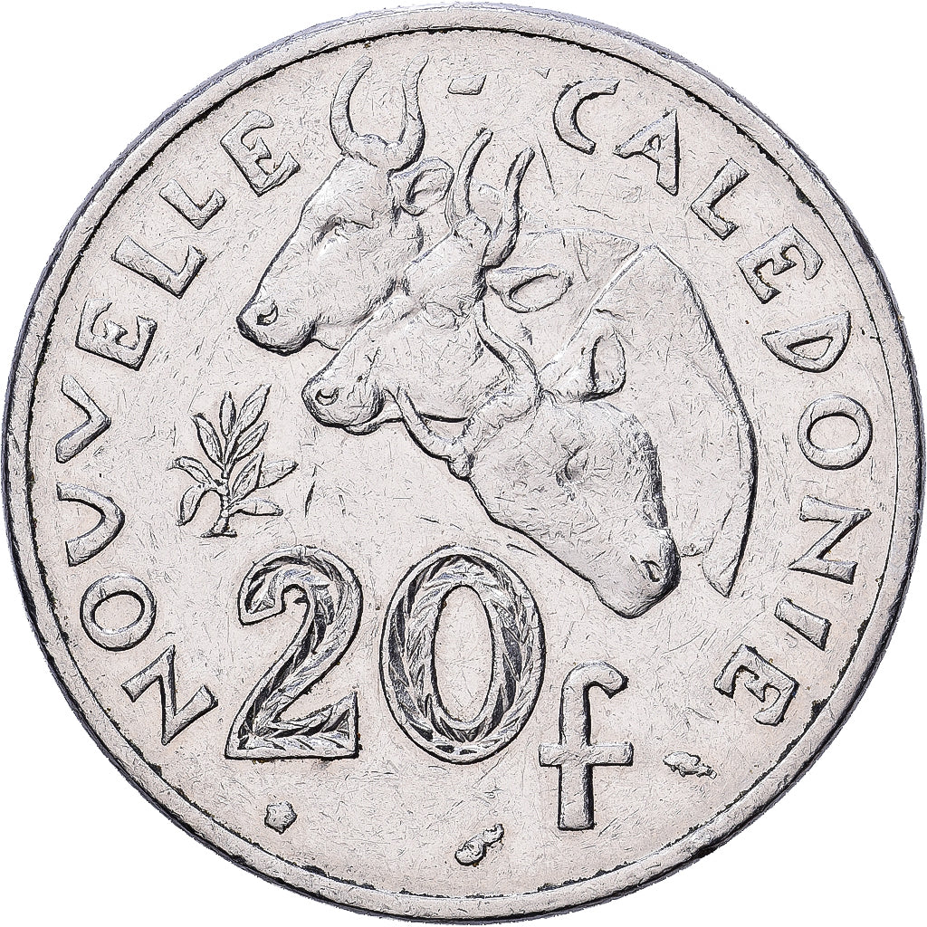 Neukaledonien, 20 Francs, 1991, Paris, Nickel, SS+, KM:12