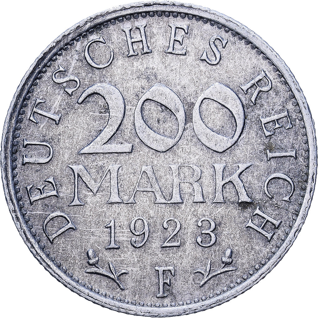 Deutschland, Weimarer Republik, 200 Mark, 1923, Stuttgart, Aluminium, SS+, KM:35