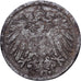 ALEMANIA - IMPERIO, 5 Pfennig, 1916, Stuttgart, Hierro, BC+, KM:19
