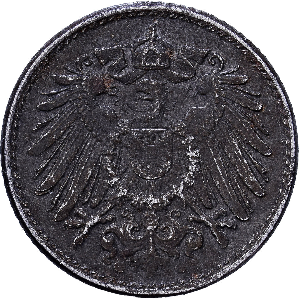 ALEMANIA - IMPERIO, 5 Pfennig, 1920, Berlin, Hierro, BC+, KM:19