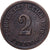 NIEMCY - IMPERIUM, Wilhelm II, 2 Pfennig, 1910, Stuttgart, Miedź, EF(40-45)