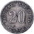 German Empire, Wilhelm I, 20 Pfennig, 1874, Berlin, Silver, VF(30-35), KM:5