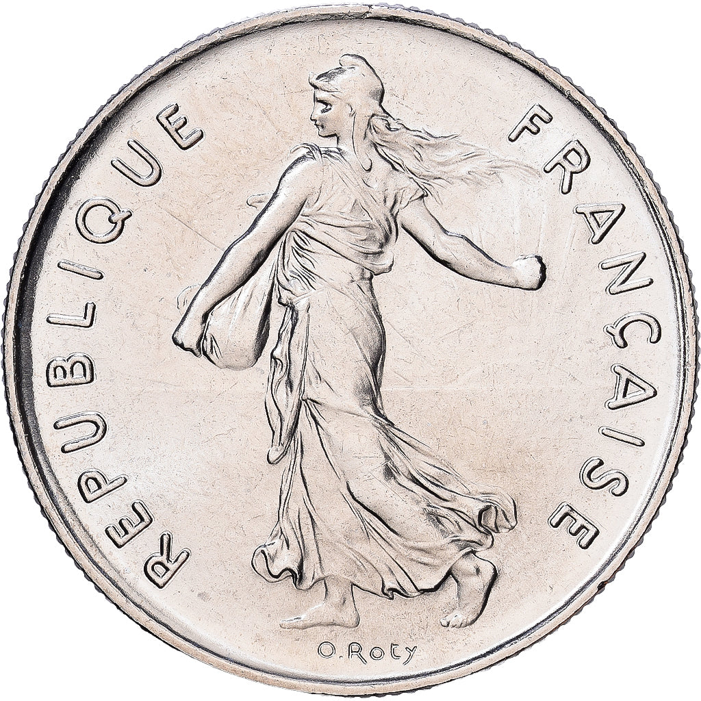 Francia, 5 Francs, Semeuse, 1974, Paris, Nichel placcato rame-nichel, FDC