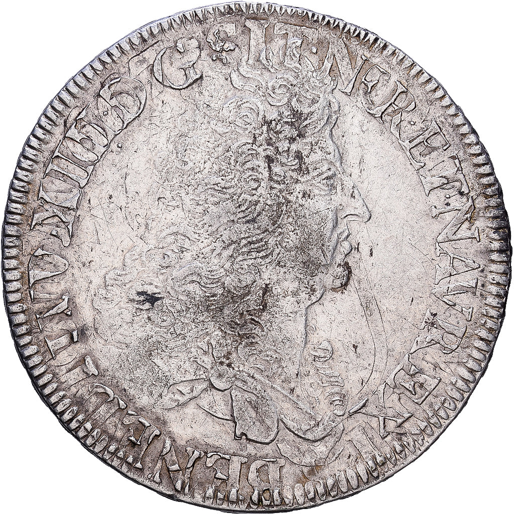 França, Louis XIV, Ecu aux 8 L, Paris, Prata, VF(30-35), Gadoury:216
