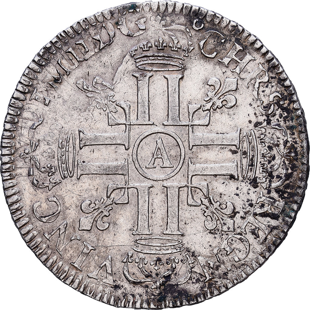 França, Louis XIV, Ecu aux 8 L, Paris, Prata, VF(30-35), Gadoury:216