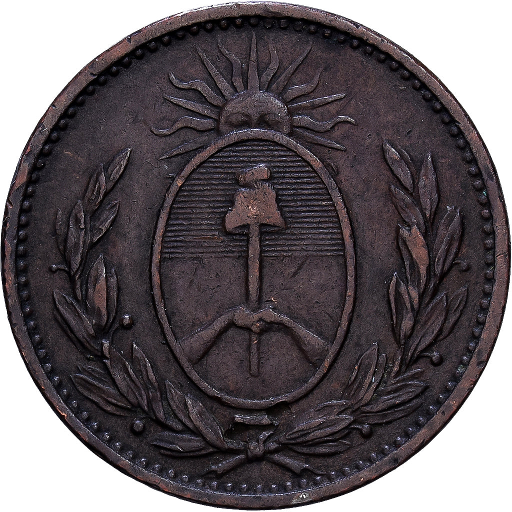 Argentina, BUENOS AIRES, Decimo, 1823, Buenos Aires, Cobre, EF(40-45), KM:1