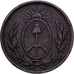 Argentina, BUENOS AIRES, Decimo, 1823, Buenos Aires, Cobre, EF(40-45), KM:1