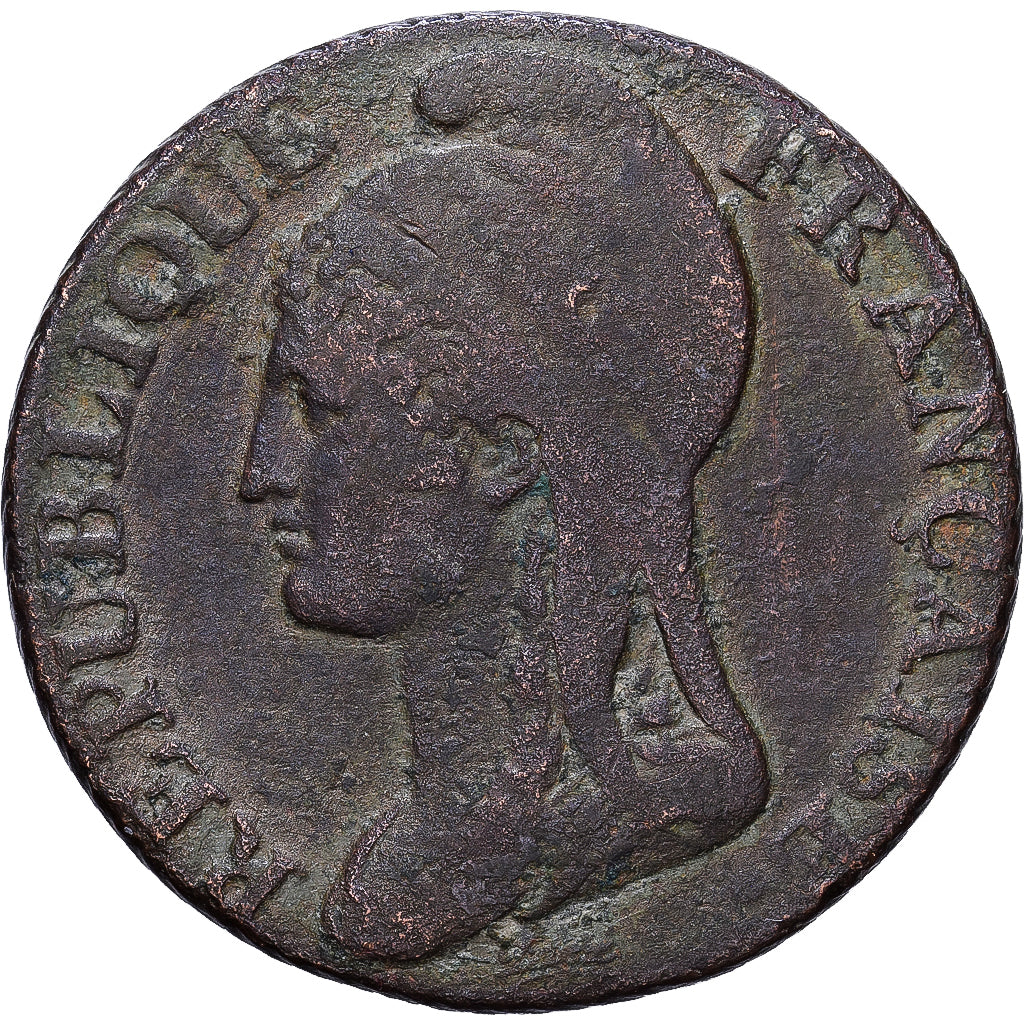 Francia, 5 Centimes, Dupré, An 4 (1796), Paris, Bronzo, MB, Gadoury:124