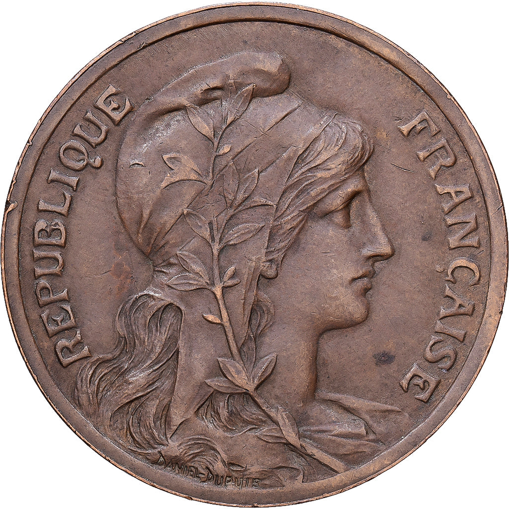 Frankreich, 10 Centimes, Dupuis, 1898, Paris, Bronze, SS+, Gadoury:277, KM:843