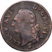 France, Louis XVI, Sol ou sou, 1784, Bordeaux, Cuivre, TB, Gadoury:350