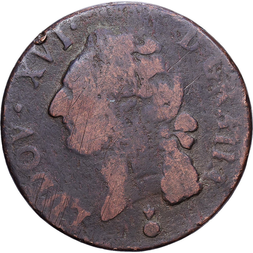 Francia, Louis XVI, 1/2 Sol ou 1/2 sou, 1786, Metz, Rame, B+
