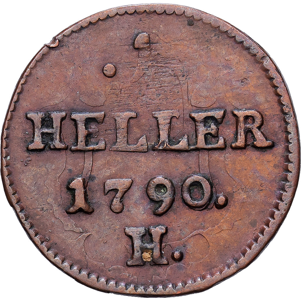 Österreich, Josef II, Heller, 1790, Günzburg, Kupfer, SS+