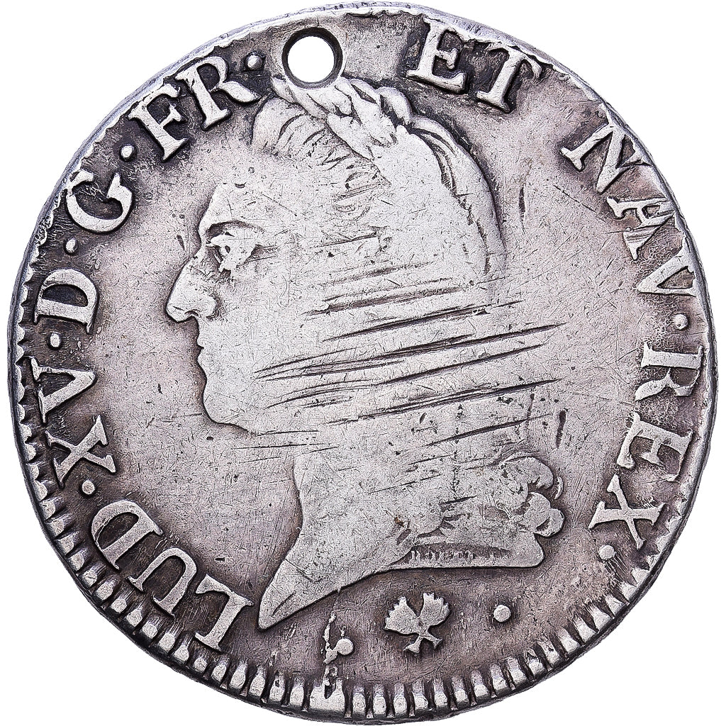 Francia, Louis XV, Ecu, Écu à la vieille tête, 1774, Bayonne, Argento, MB