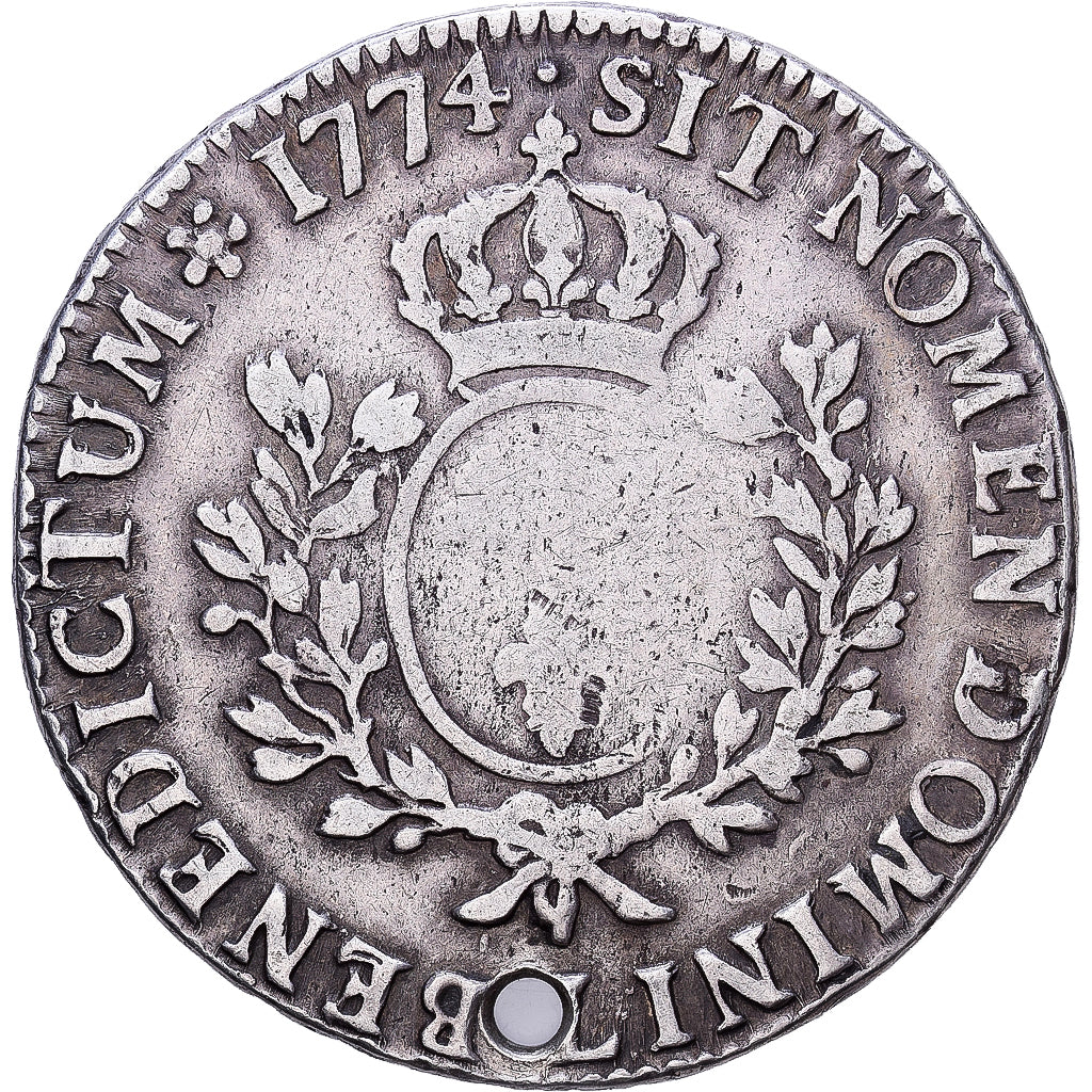 Francia, Louis XV, Ecu, Écu à la vieille tête, 1774, Bayonne, Argento, MB