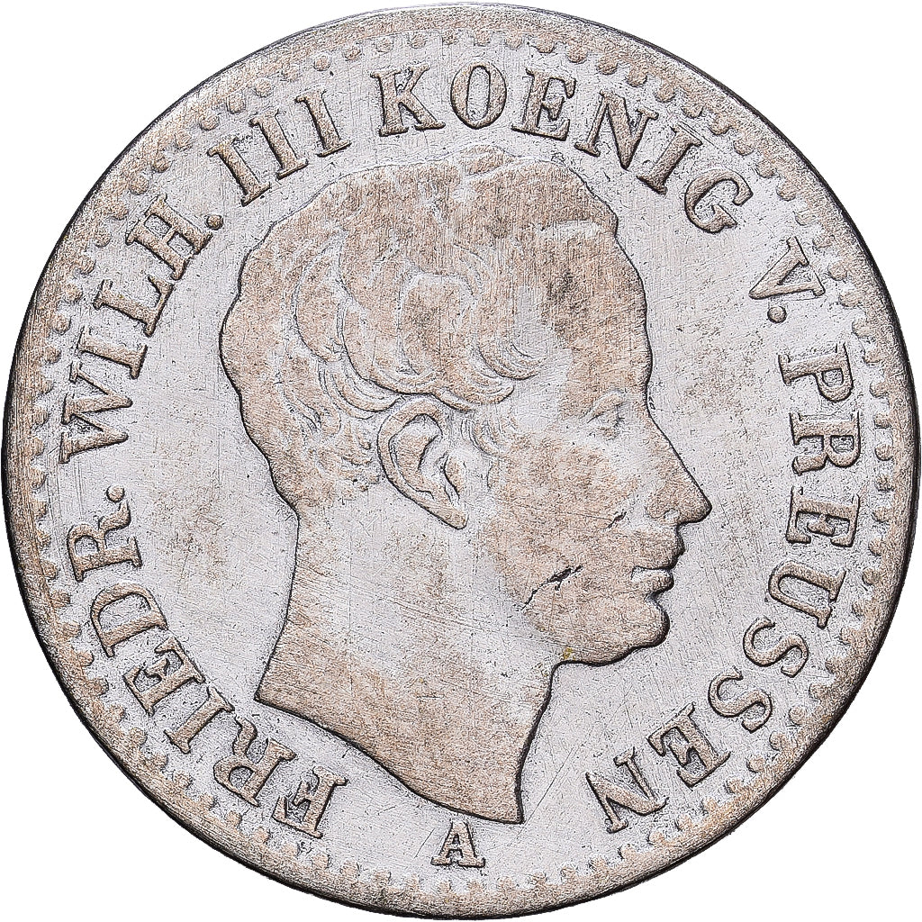 États allemands, PRUSSIA, Friedrich Wilhelm III, 1/6 Thaler, 1826, Berlin