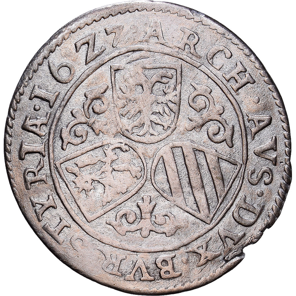 Austria, Ferdinand II, 3 Kreuzer, 1627, Saint Veit, Argento, BB+, KM:499