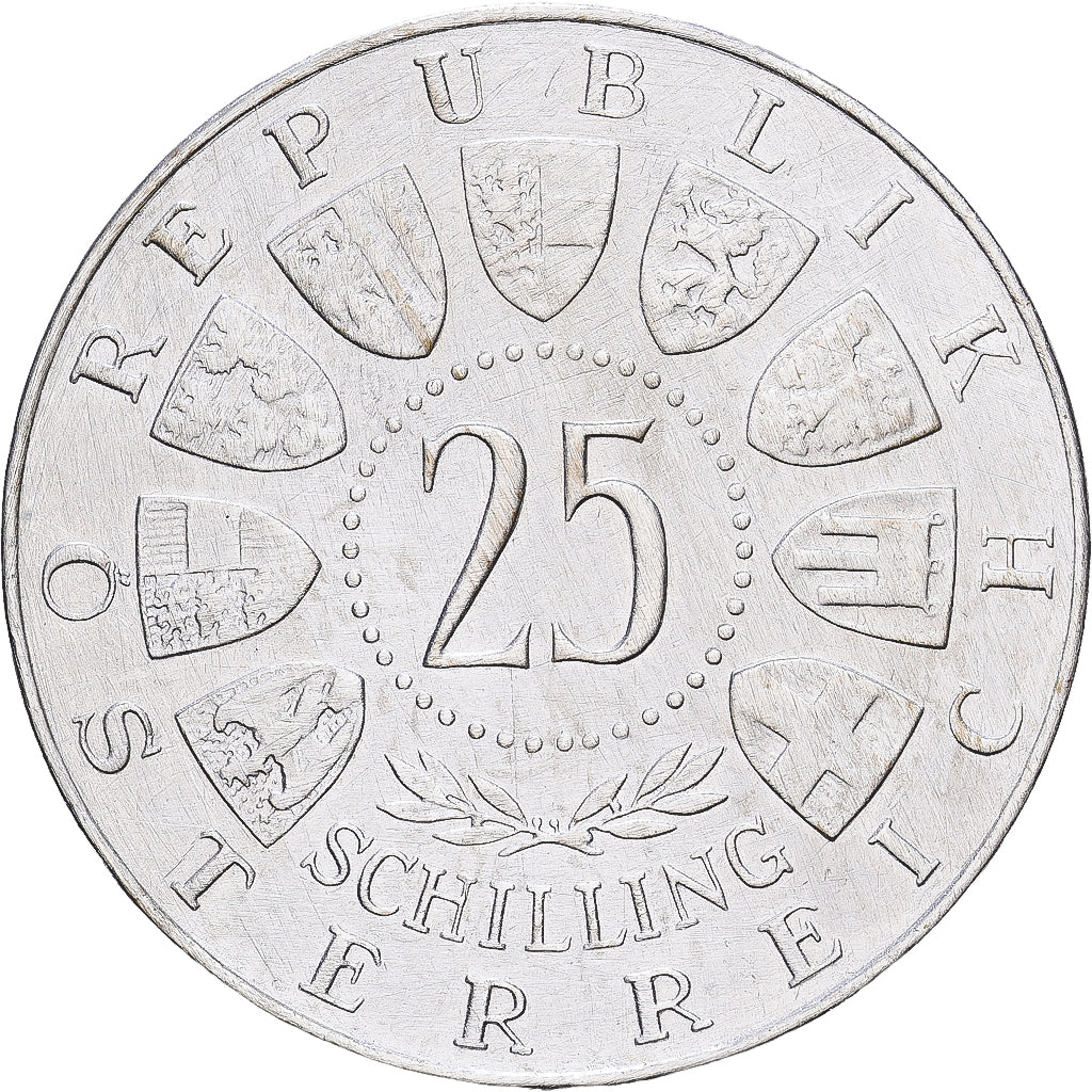 Austria, 25 Schilling, 1963, Srebro, AU(50-53), KM:2893